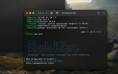 CLI de BrotaLibre generando una aplicación frontend